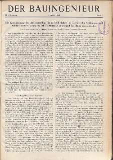 Der Bauingenieur : Zeitschrift für das gesamte Bauwesen, Jg. 28, Heft 1