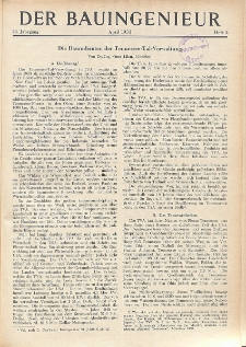 Der Bauingenieur : Zeitschrift für das gesamte Bauwesen, Jg. 28, Heft 4