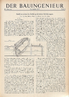 Der Bauingenieur : Zeitschrift für das gesamte Bauwesen, Jg. 28, Heft 9