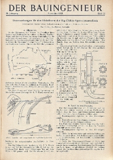 Der Bauingenieur : Zeitschrift für das gesamte Bauwesen, Jg. 28, Heft 11