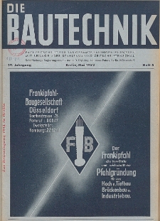 Die Bautechnik, Jg. 29, Heft 5