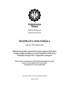 Badania nanostruktur sensorowych wykorzystujących hybrydowe receptory półprzewodnikowe na bazie kopolimerów blokowych do detekcji sub-ppm NO₂ w temperaturze pokojowej