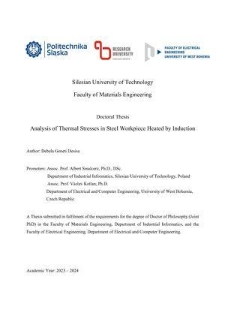 Analysis of thermal stresses in steel workpiece heated by induction