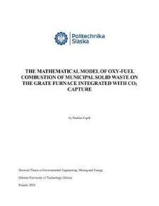 The mathematical model of oxy-fuel combustion of municipal solid waste on the grate furnace integrated with CO2 capture