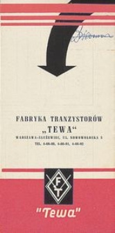 Tranzystory firmy "TEWA"